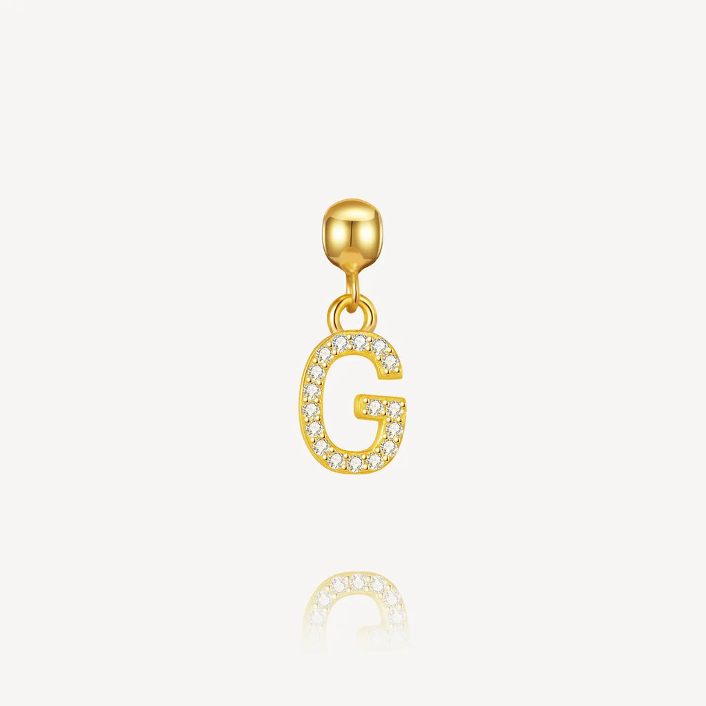 necklace charm, letter charm, initial charm, G