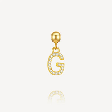 necklace charm, letter charm, initial charm, G