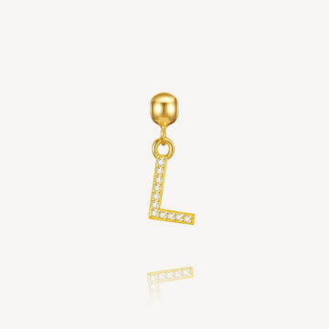 necklace charm, letter charm, initial charm, L