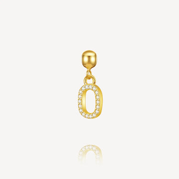 necklace charm, letter charm, initial charm, O