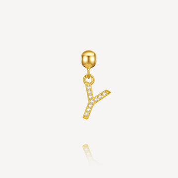 necklace charm, letter charm, initial charm, Y
