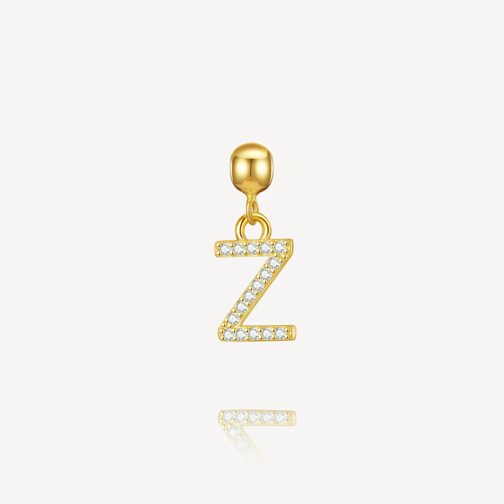 necklace charm, letter charm, initial charm, z