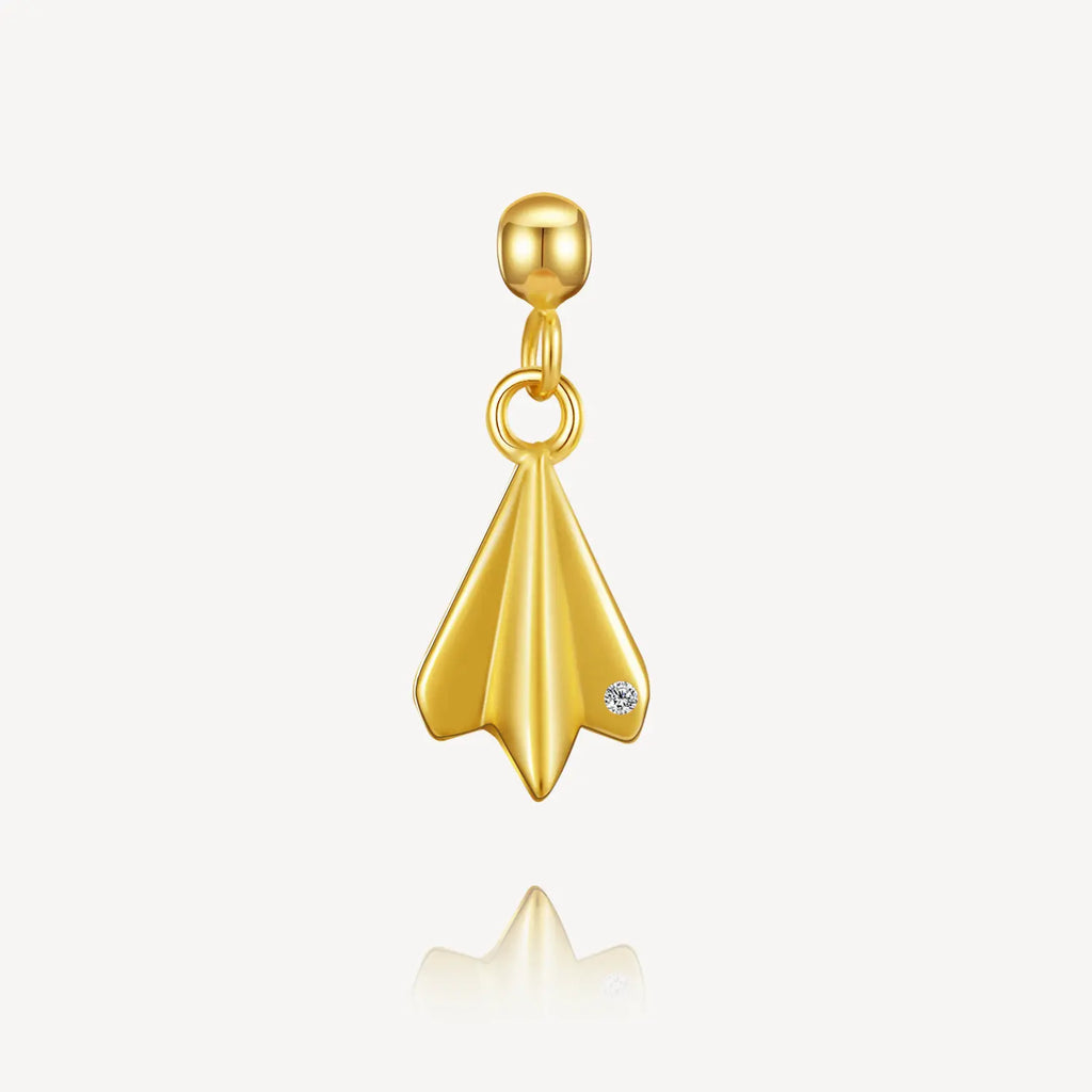 lucky charms shapes, necklace charm, origami plane