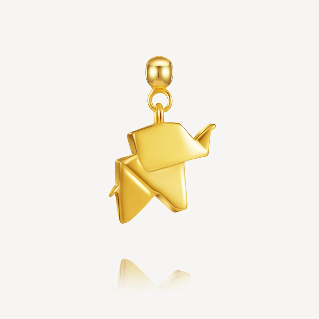 lucky charms shapes, necklace charm, origami elephant