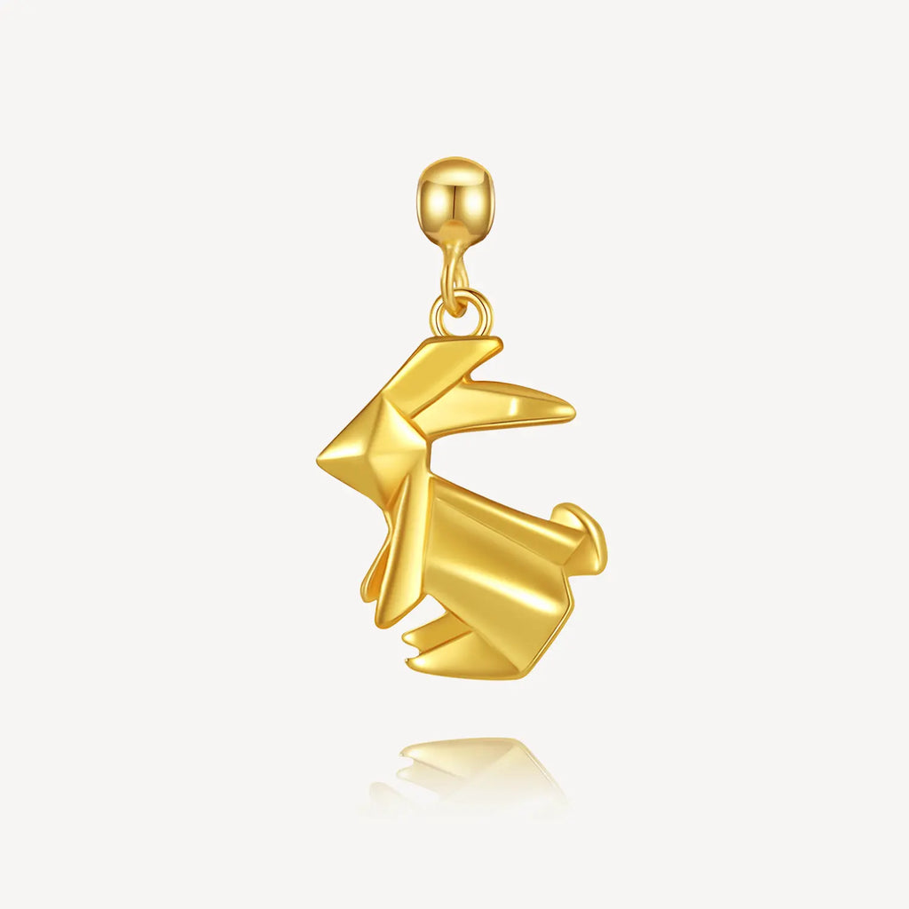 lucky charms shapes, necklace charm, origami rabbit