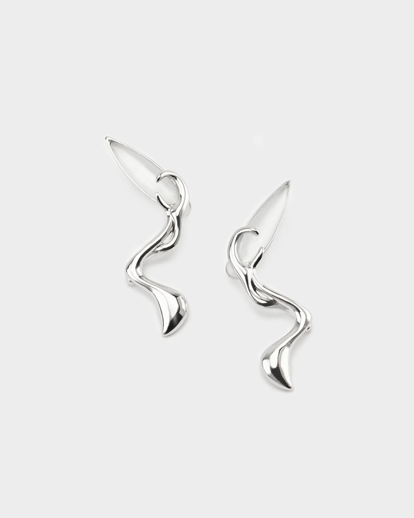 geometric earrings, abstract earrings, asymmetrical earrings