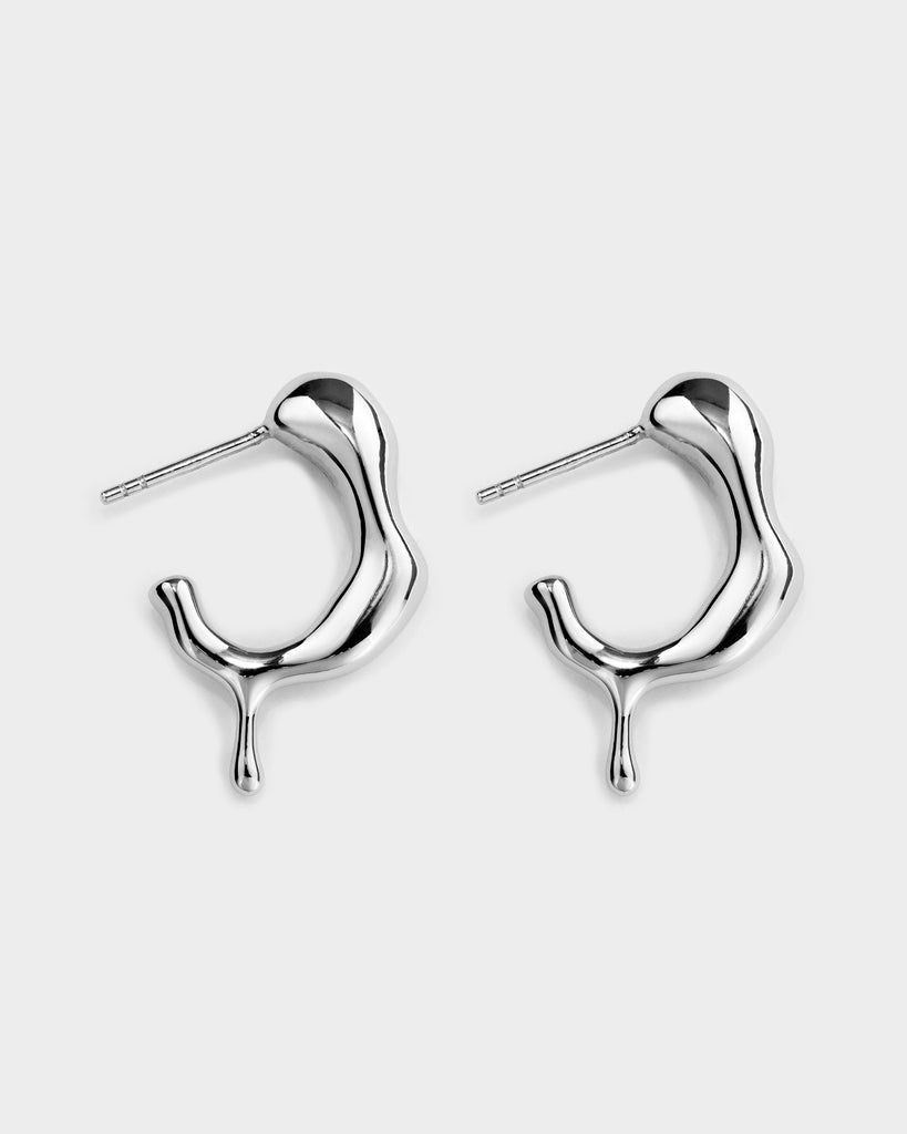 Lover Teardrop Flowing Earrings Sterling Silver OLUV Jewelry