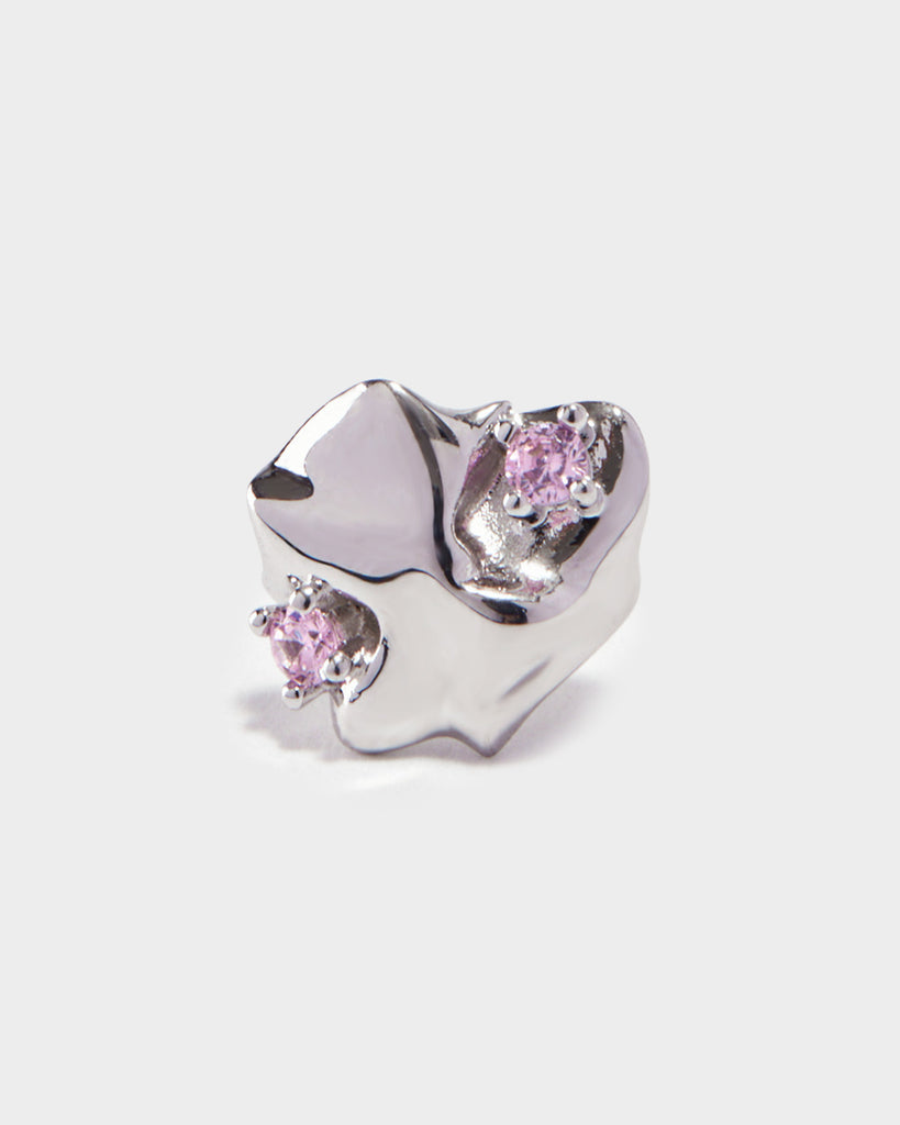 silver crescent moon earrings, silver sun earrings, silver planet earrings