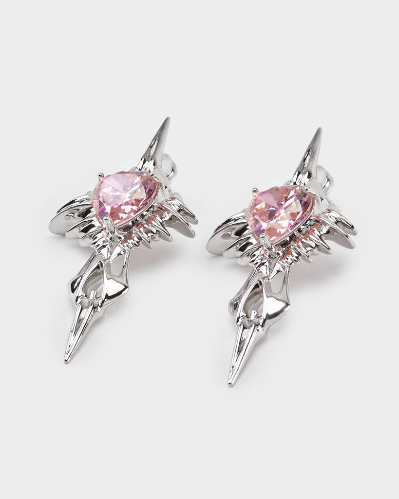 silver elegant earrings, silver chic earrings, silver sophisticated earrings