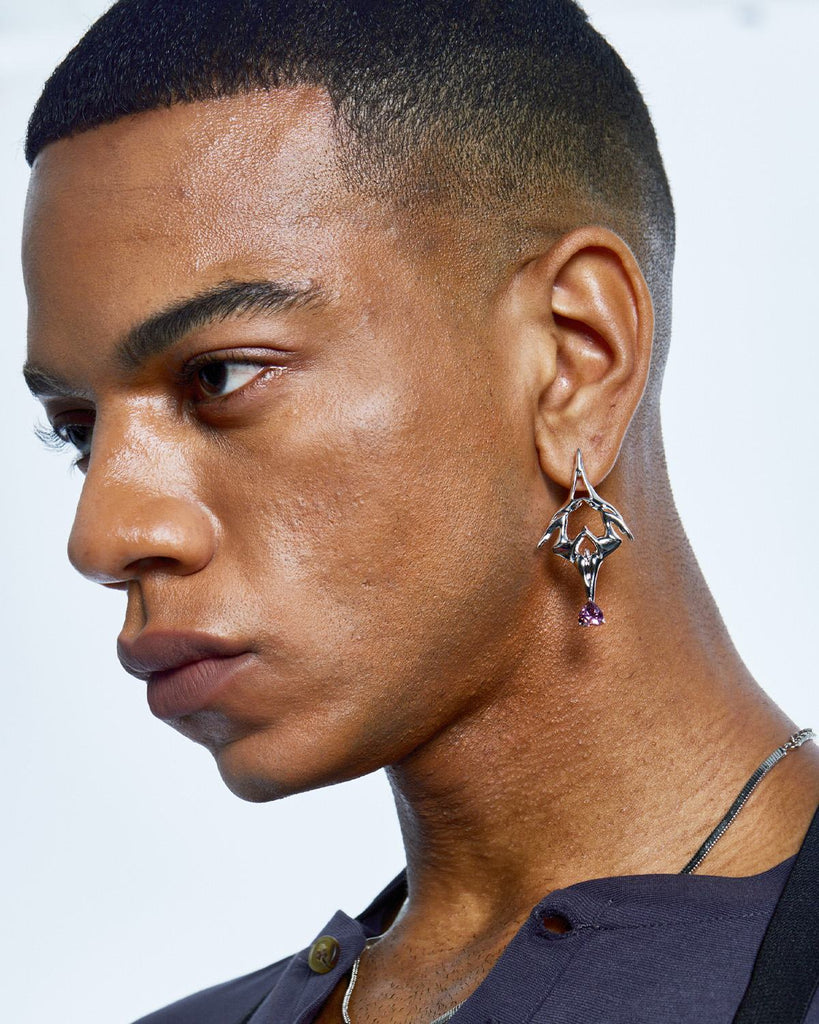 silver filigree earrings, silver lace earrings, silver cutout earrings