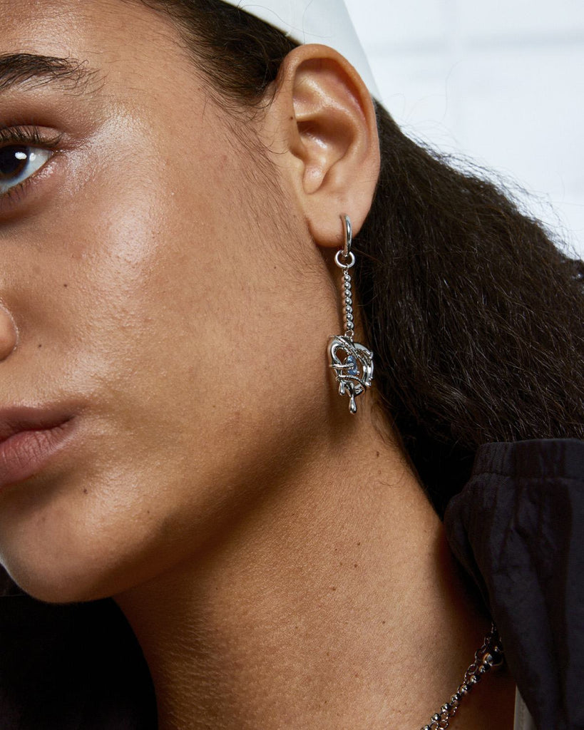 silver seashell earrings, silver sand dollar earrings, silver mermaid earrings