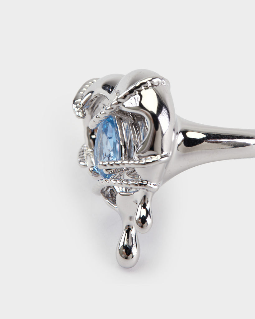 white gold architect ring, white gold building ring, white gold construction ring