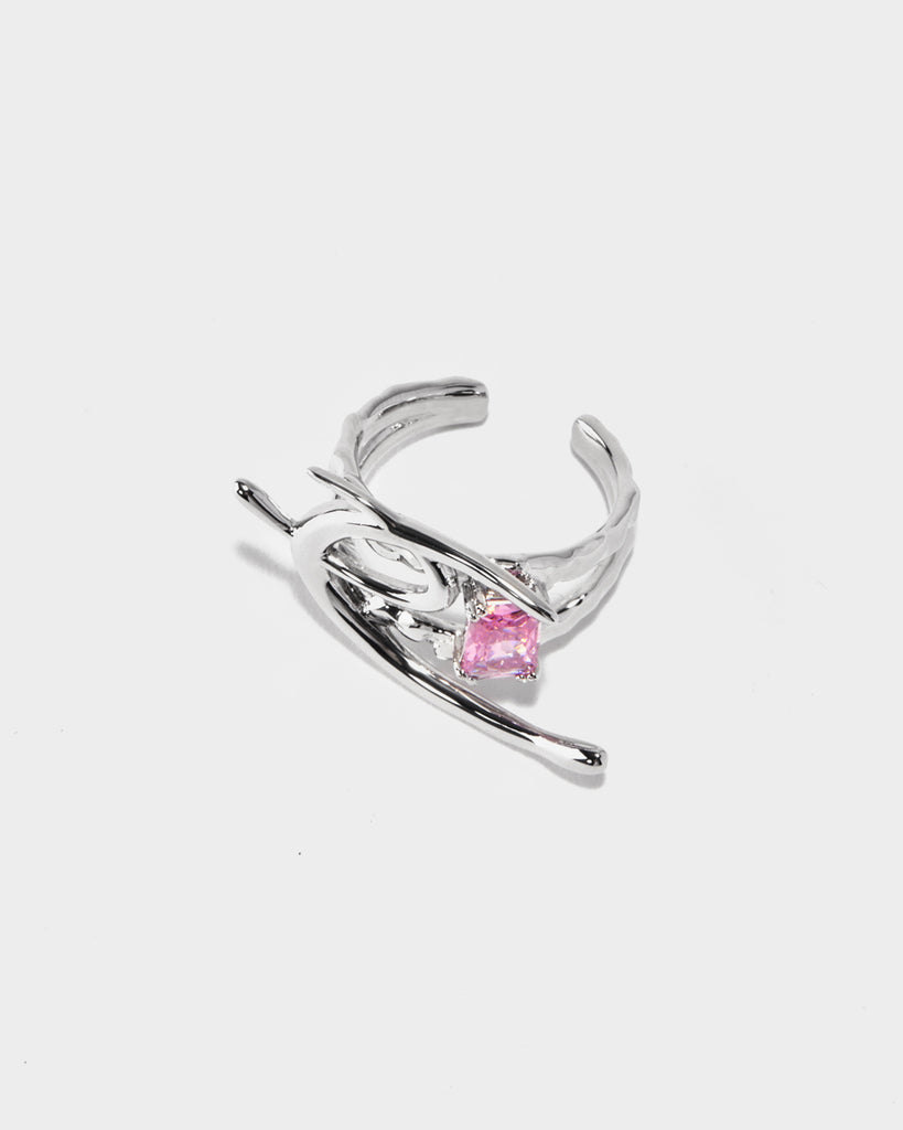 white gold racer ring, white gold car ring, white gold motorcycle ring