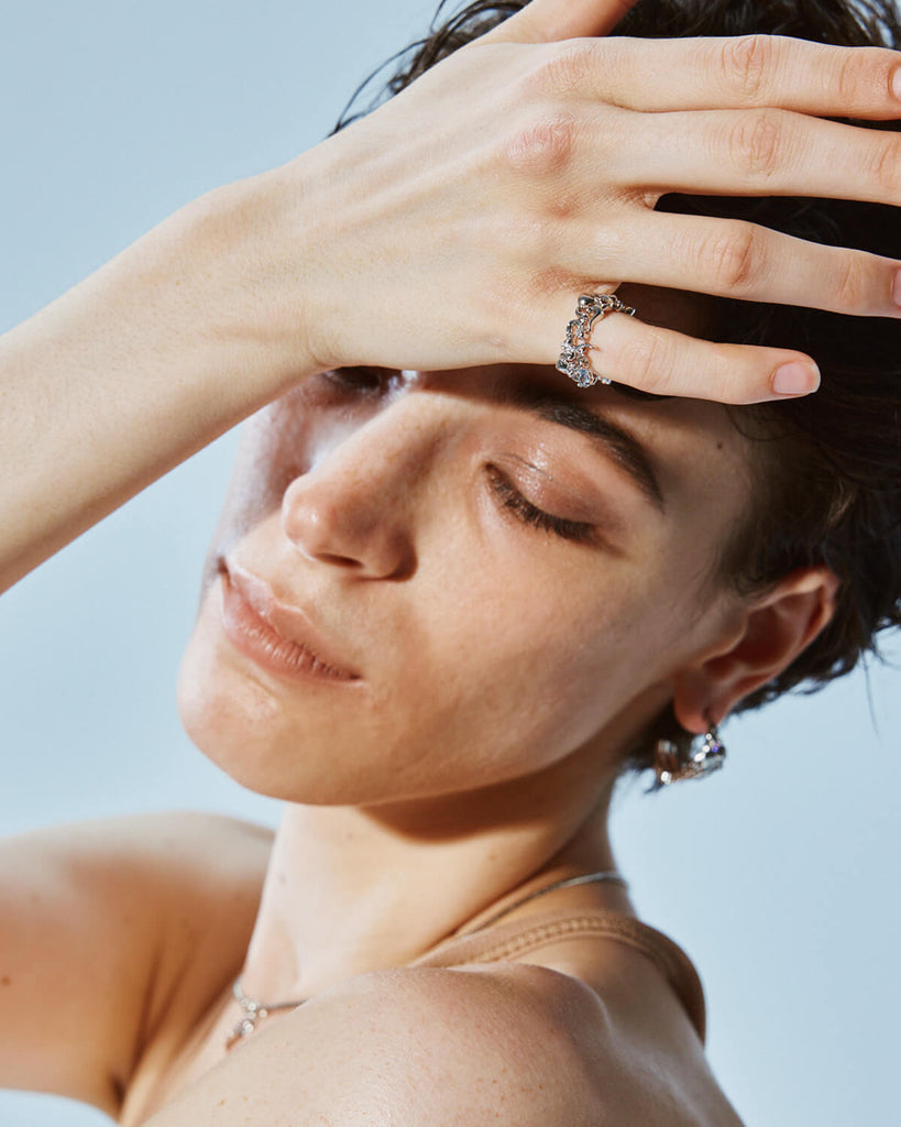 white gold rustic ring, white gold farmhouse ring, white gold country ring