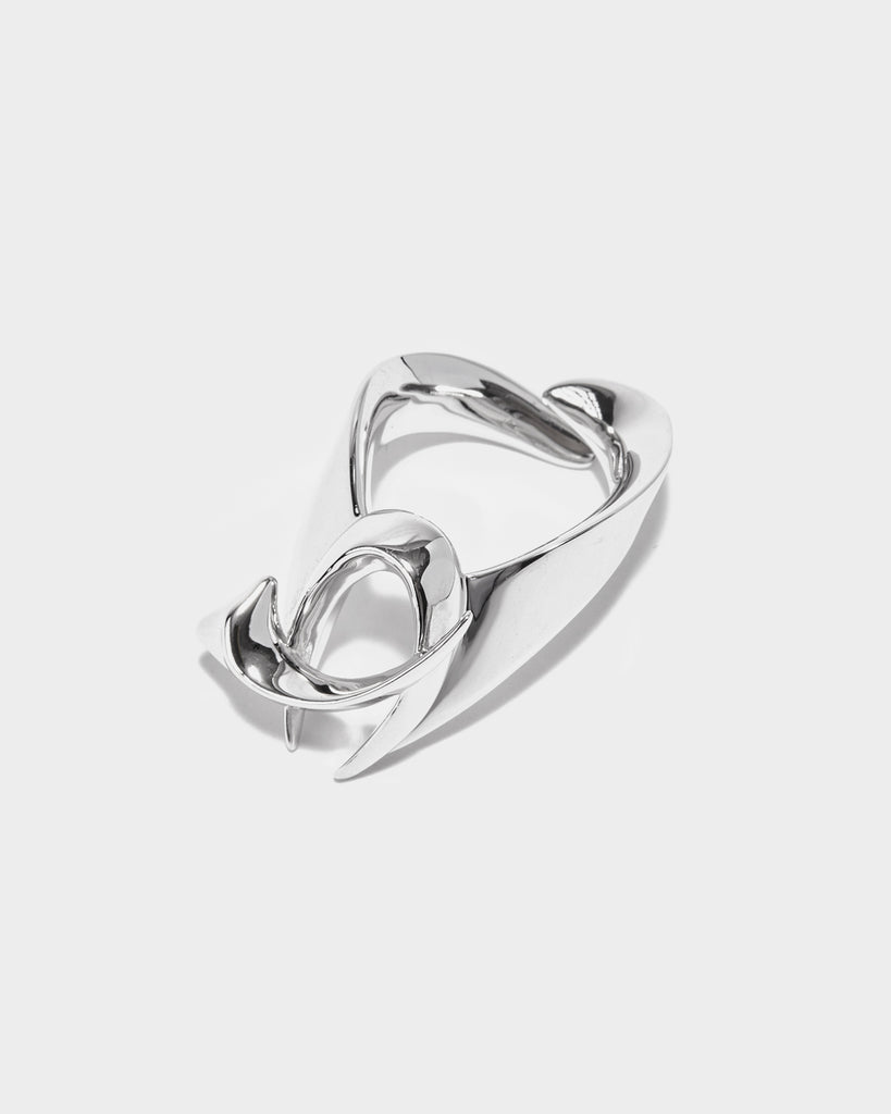 white gold wood ring, white gold bamboo ring, white gold cork ring