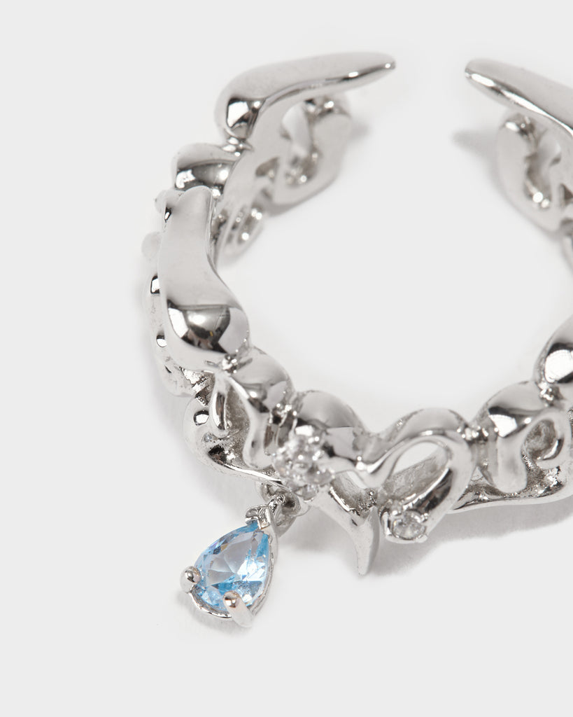 white gold zodiac sign ring, white gold constellation ring, white gold astrological ring